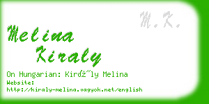 melina kiraly business card